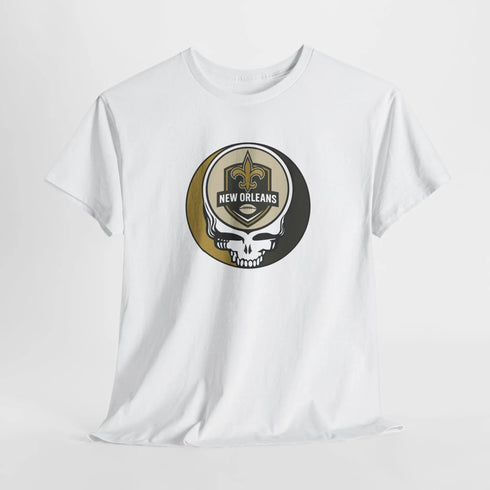 Grateful Dead - New Orleans Saints Stealie Grateful Dead Steal Your Face T-Shirt - NFL - StealieShop